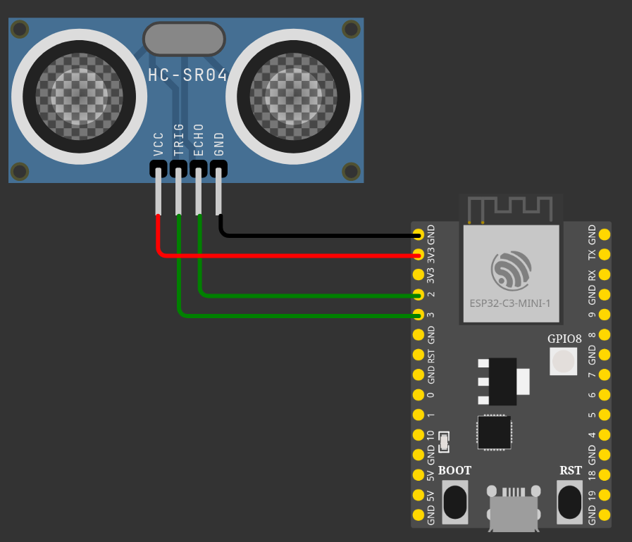 HC-SR04 wiring